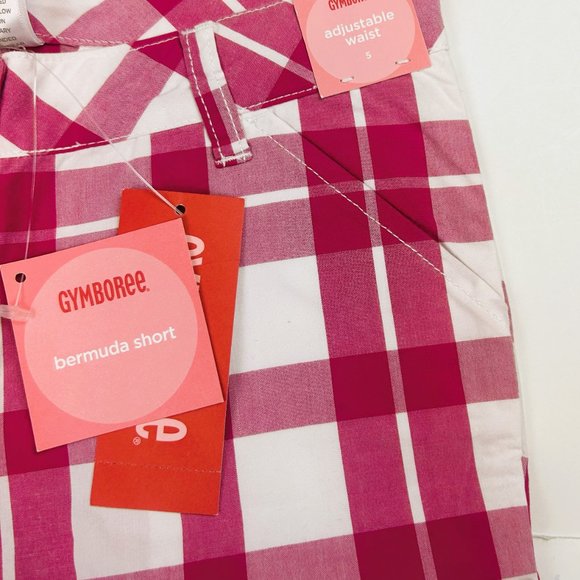 NWT Gymboree Girl Plaid Bermuda Short & Apple Polo Top Size 5 - Picture 3 of 8